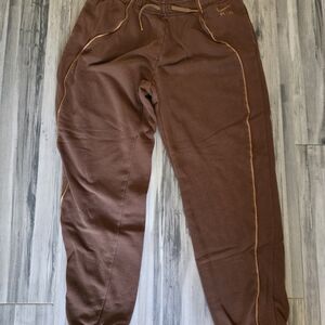 Nike Air Brown Sweatpants with Tan Accents